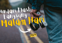 Hindari flash langsung di potret malam